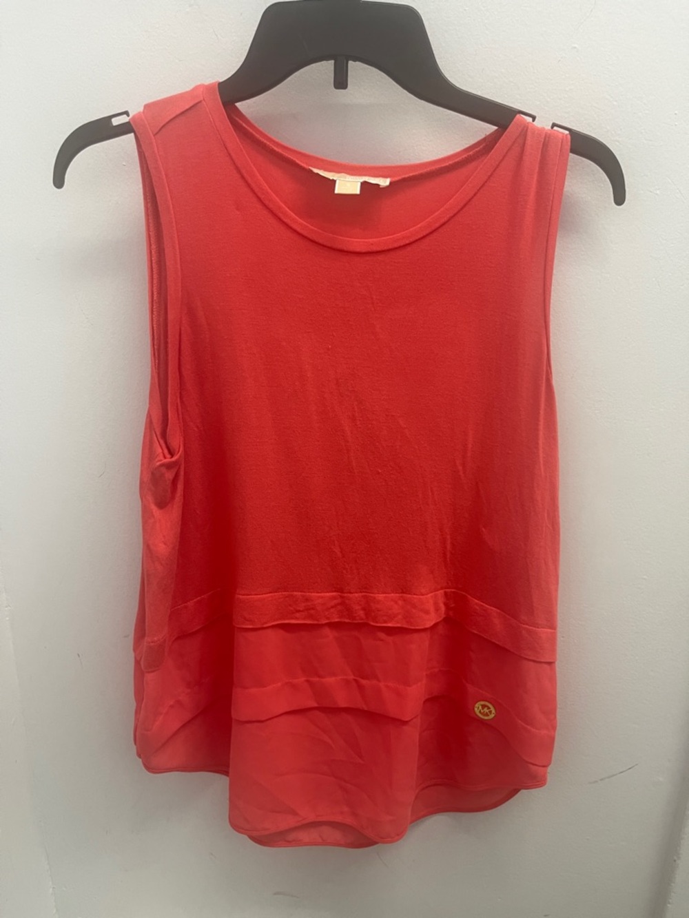 Michael Kors Coral Red Sleeveless Tank Top